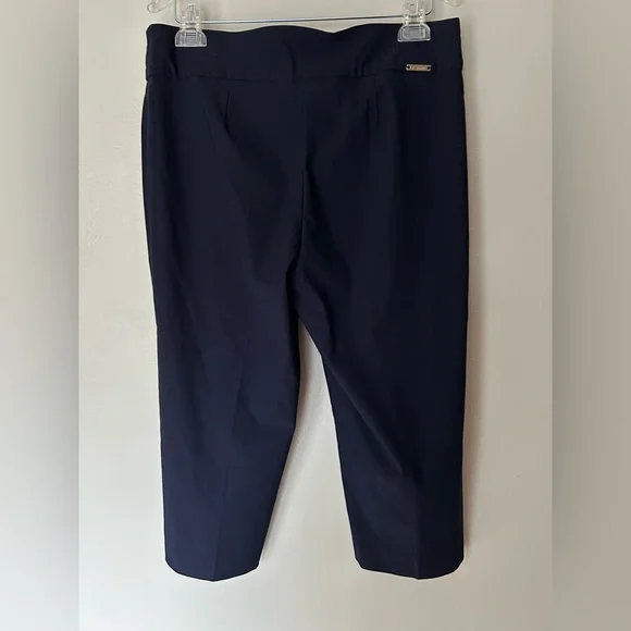 Rekucci Women’s Navy Capri Pants W/Button Detail Size 14 - Picture 2 of 7